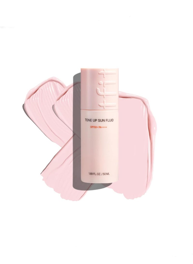 TFIT Tone Up Sun Fluid - Korean Sunscreen with SPF 50+ PA++++, Natural Coverage, No White Cast & Eye Irritation for Sensitive Skin,50ml - Image 3
