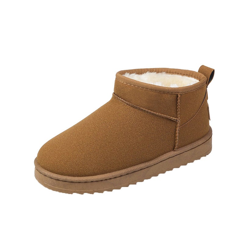 Plus Size Thick Platform Womens Snow Boots Maroon