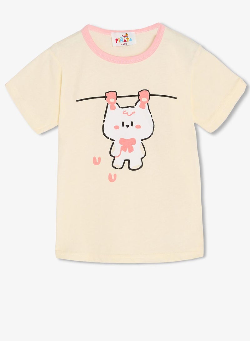 Pinata Bunny Print Cotton Tshirt and Shorts Set - Image 3