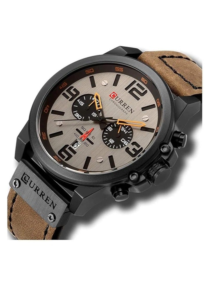 CURREN " A luxurious men's suede watch with an elegant design suitable for all occasions" - Image 1
