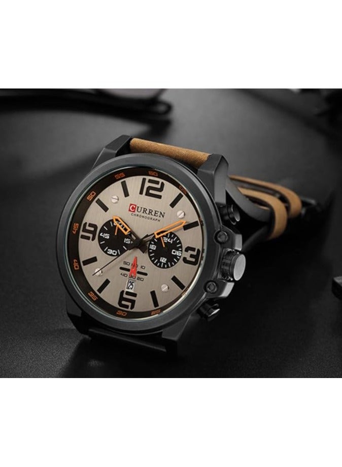 CURREN " A luxurious men's suede watch with an elegant design suitable for all occasions" - Image 4