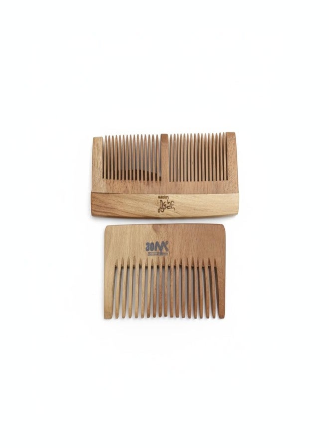 30M "Handcrafted Wood Combs for Healthy Hair - Dual Wide & Fine Teeth, Reduce Frizz and Prevent Breakage Naturally" - Image 1