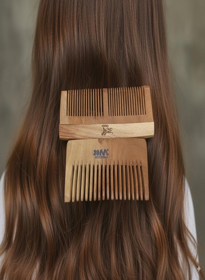 30M "Handcrafted Wood Combs for Healthy Hair - Dual Wide & Fine Teeth, Reduce Frizz and Prevent Breakage Naturally" - Image 3