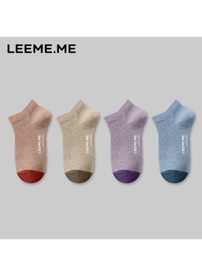 Leeme.me Li Mi Women's Socks, Spring And Summer Boat Socks, Breathable Short Socks, Ladies' Socks, 4 Colors - Image 1