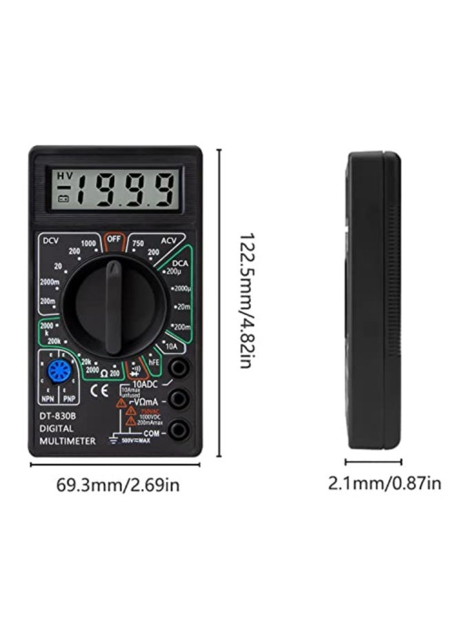 Professional Digital Multimeter Polymeter For Measuring Continuity Voltmeter Ammeter Ohmmeter Continuous Voltage Tester Resistance Test Leads And Mini Cases - Image 4