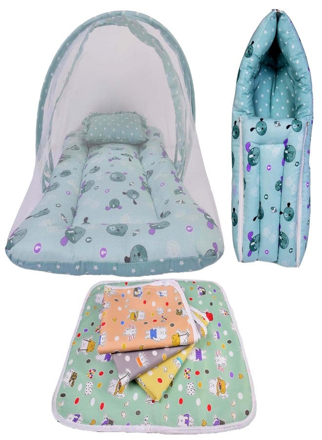 Kwitchy New Born Baby Bedding Set Combo Premium Essential Items for Unisex Babies (Green, 0-6 Months) (3PCS Set) - Image 1