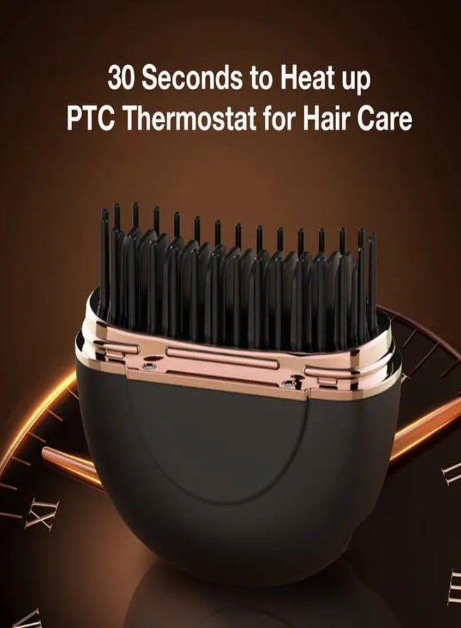 Cloyster Mini Wireless Portable Straightening Brush, Cordless Hair Straightener Comb, 3 Temperature, Fast Heating, Anti-Scalding, Lightweight and Portable, Suitable for Different Hair Types - Image 4
