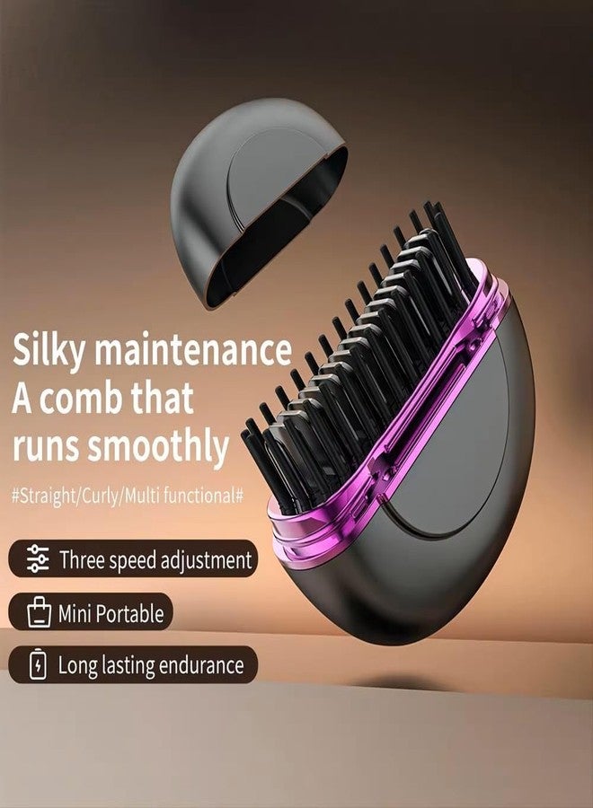 Cloyster Mini Wireless Portable Straightening Brush, Cordless Hair Straightener Comb, 3 Temperature, Fast Heating, Anti-Scalding, Lightweight and Portable, Suitable for Different Hair Types - Image 3