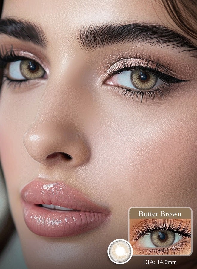 سيدة جديدة عدسات لاصقة ملونة بنية من فريش ليدي للاستخدام السنوي - Image 1
