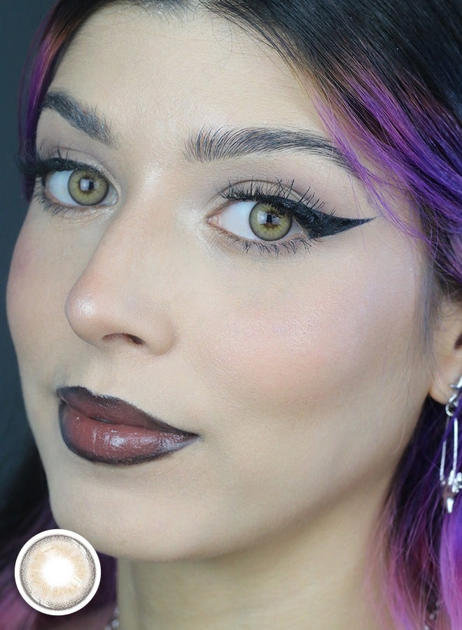 سيدة جديدة عدسات لاصقة ملونة بنية من فريش ليدي للاستخدام السنوي - Image 3