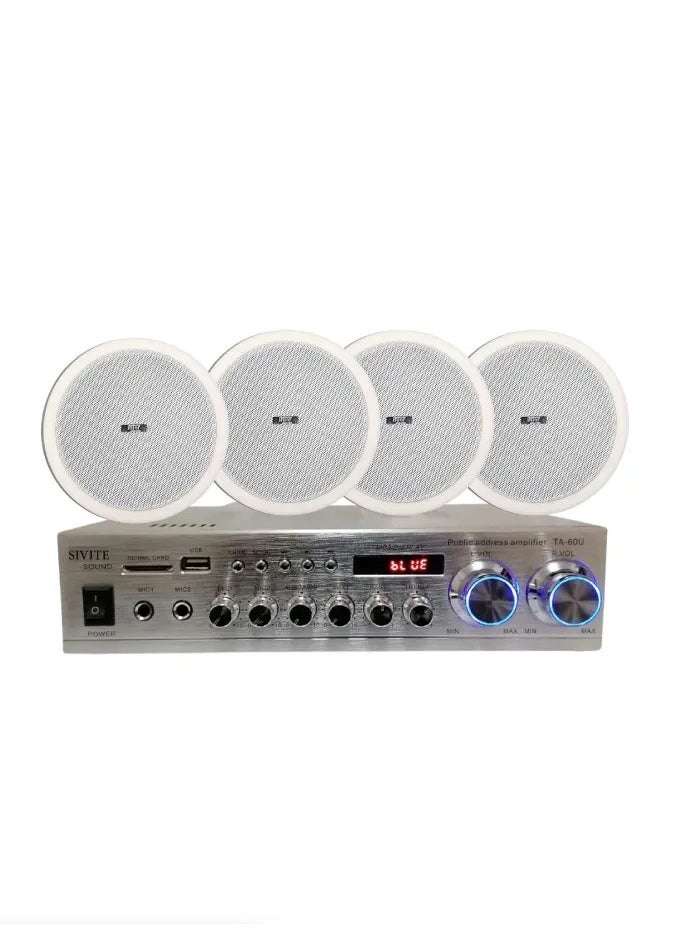 SIVITE Sound System 4 Ceiling Amplifier Speakers 60 Watt from Cevite  - Image 1