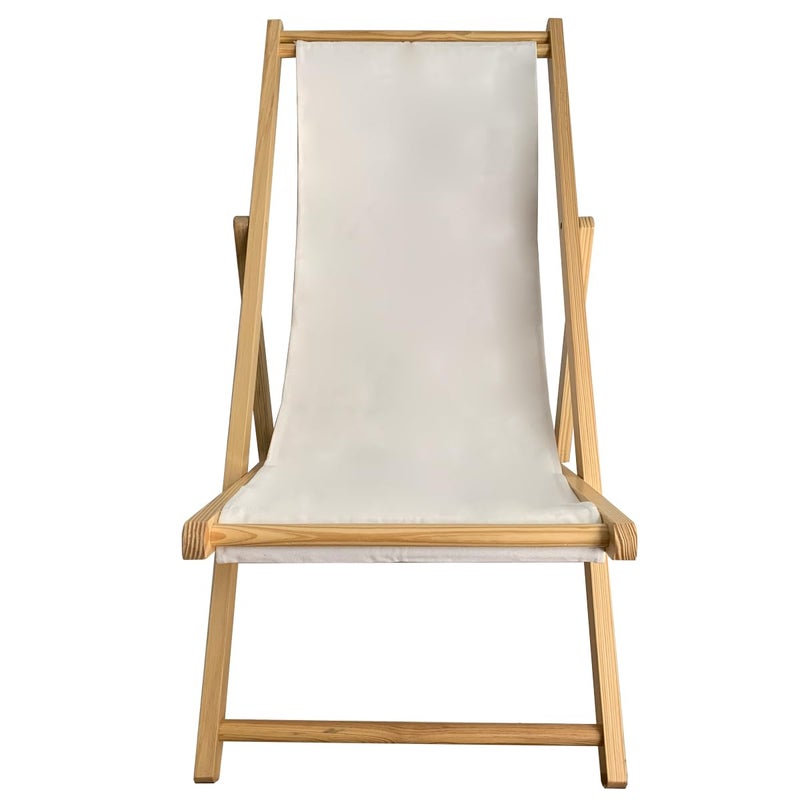 TBACW Patio Lounge Chair Replacement Canvas 47" L x 17" W - Beach Sling Chair Fabric, Indoor Outdoor Use - No Wooden Frame (White) - Image 3
