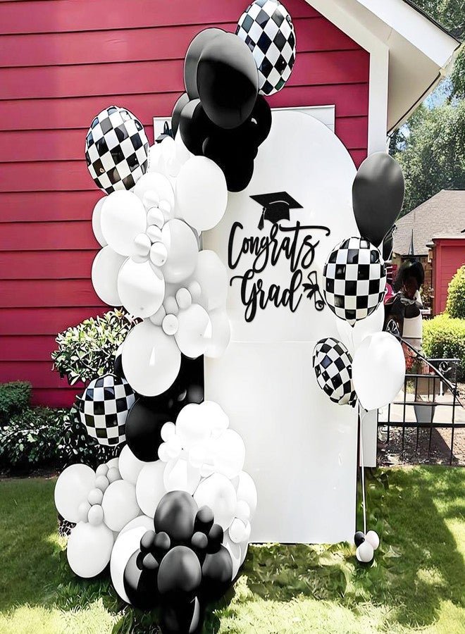 MASTRON Congrats Grad Sign for Backdrop - Black Felt Graduation Party Sign Class of 2026 Balloon Arch Backdrop, High School Event Deal Decor, College Commencement Sign - Image 5