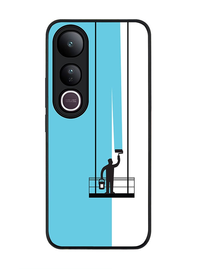 Stylizedd For vivo V50 Lite Case,Slim fit Camera Protection, Shockproof Thin Phone cover  - Paint Hanger (Blue)