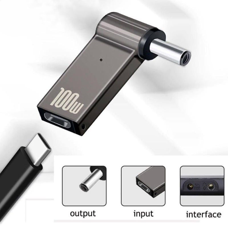 Tobo محول 100 واط (4.0x1.35 مم) من نوع C أنثوي إلى DC لأجهزة Asus X201E و X553S و X200LA، محول PD سريع الشحن من نوع C إلى لابتوب Asus TD-1255CC - Image 3
