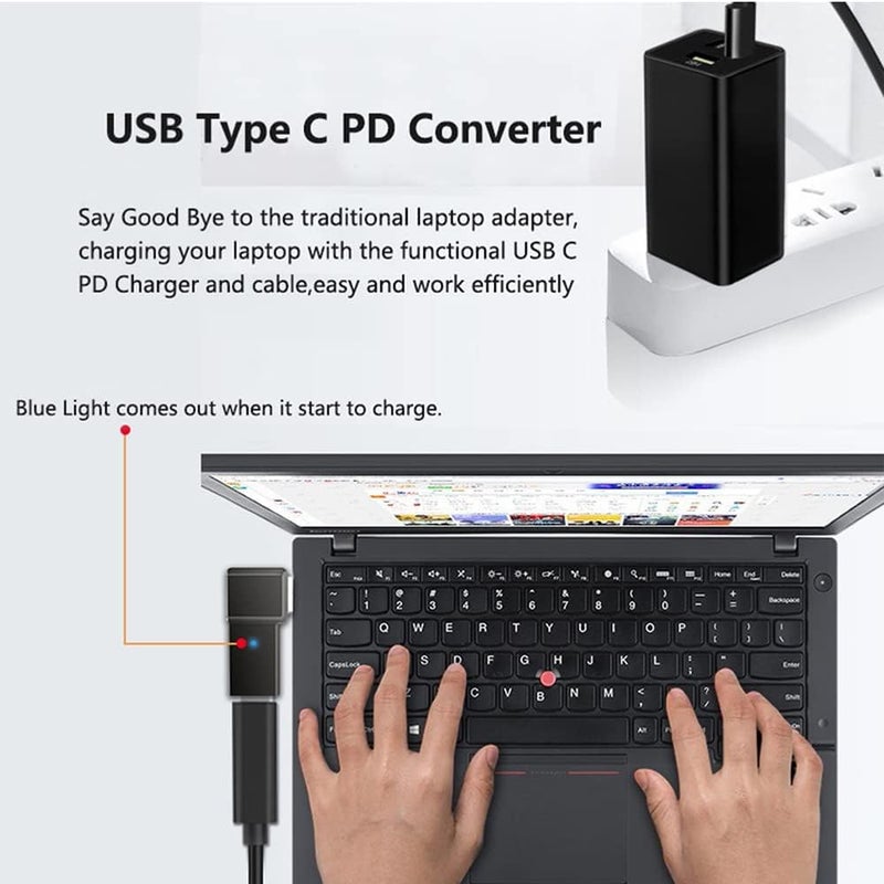 Tobo محول 100 واط (4.0x1.35 مم) من نوع C أنثوي إلى DC لأجهزة Asus X201E و X553S و X200LA، محول PD سريع الشحن من نوع C إلى لابتوب Asus TD-1255CC - Image 4