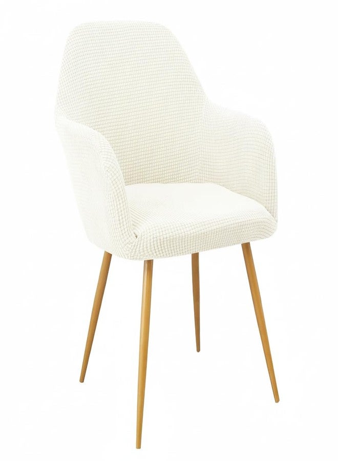 Yonus Dining Room Chair Slipcovers Parsons Chair Covers Sets Armchair Covers Removable Chair Protector Cover Seat Slipcovers for Living Room (1, Pure White) - Image 1