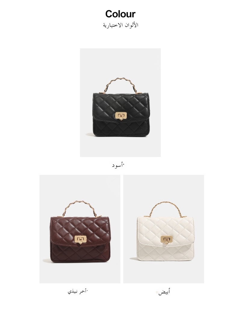 Tweed Style Accessible Luxury Texture Quilted Chain Bag Women'S Bag New Lipstick Small Bag High-End Single Shoulder Crossbody Bag - Image 4