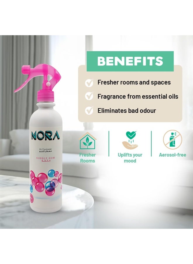 نورا معطر جو برائحة علكة نورا - عطر يدوم طويلاً للغرف والمنازل، مزيل للروائح الكريهة في غرف النوم والمعيشة والمطابخ والمكاتب - AF10321 - Image 3
