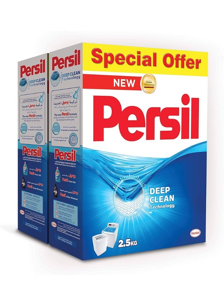 Persil High Foam Powder Detergent Twin Pack 2.5kg - Image 1