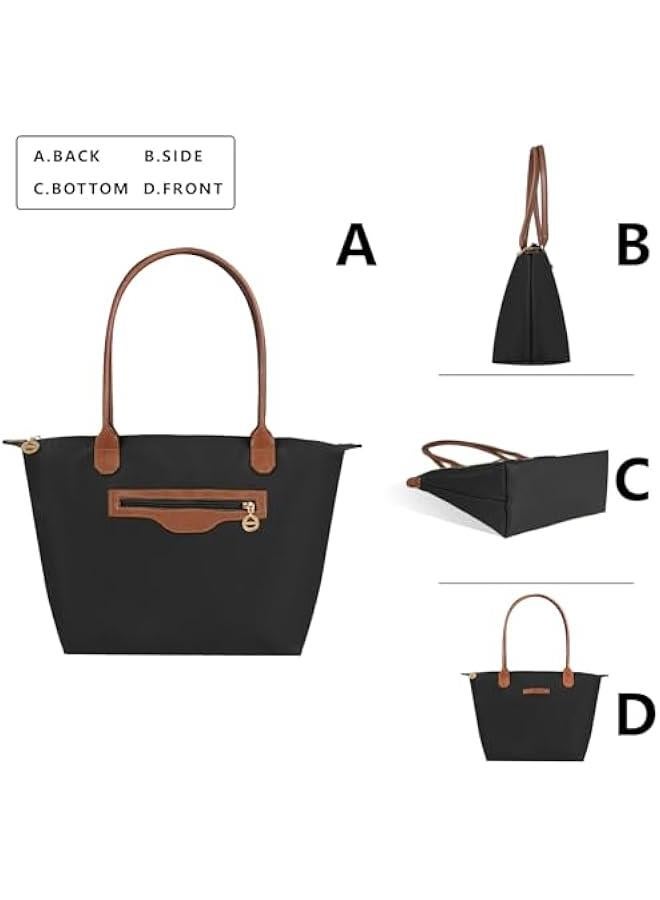 Arabest Waterproof Nylon Tote bag for Women Lightweight Designer Handbag with Zipper Stylish and Durable Purse - Image 3