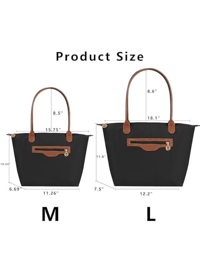 Arabest Waterproof Nylon Tote bag for Women Lightweight Designer Handbag with Zipper Stylish and Durable Purse - Image 5