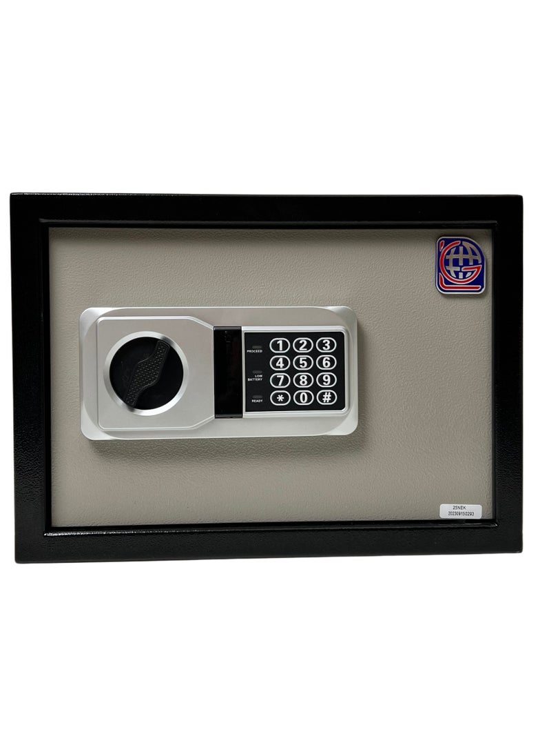 LOTFY GROUP LG Safebox Code- 25NEK- 25*35*25CM- Gray Colour- Home Office Safe Box- Electronic Lock- Key Lock  - Image 3