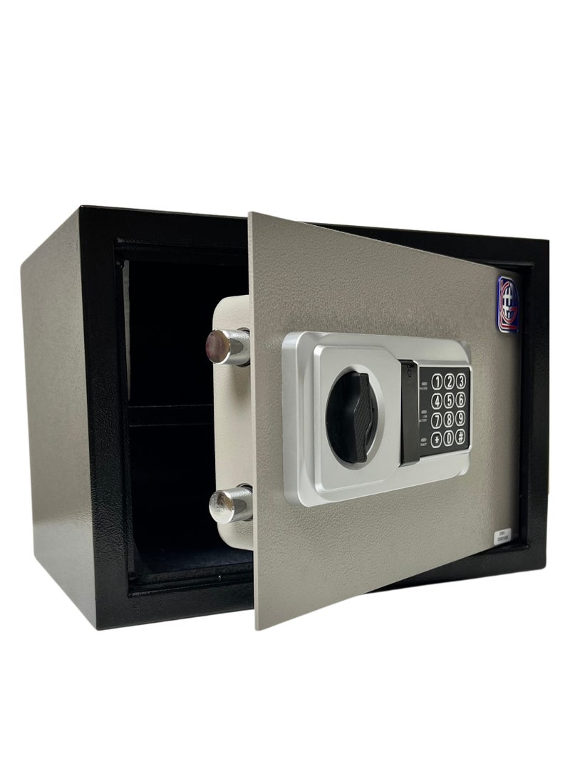 LOTFY GROUP LG Safebox Code- 25NEK- 25*35*25CM- Gray Colour- Home Office Safe Box- Electronic Lock- Key Lock  - Image 2