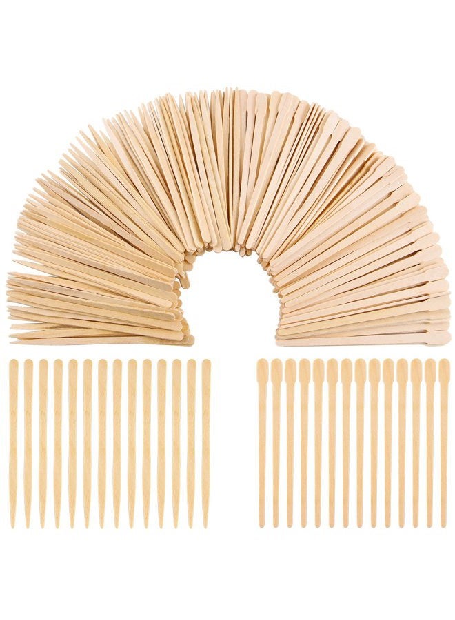 Aneco 800 Pieces Wood Wax Applicator Sticks Wax Spatulas Small Wood Spatulas Applicator for Hair Eyebrow Removal, 2 Style - Image 1