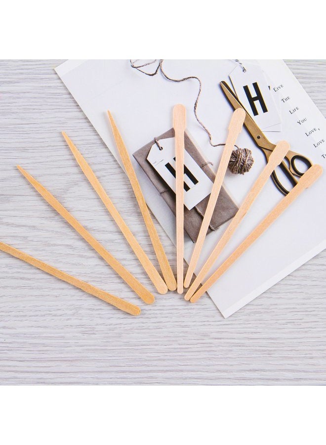 Aneco 800 Pieces Wood Wax Applicator Sticks Wax Spatulas Small Wood Spatulas Applicator for Hair Eyebrow Removal, 2 Style - Image 3