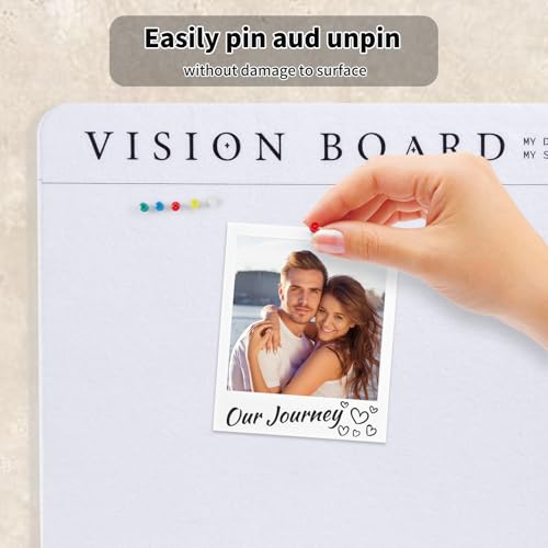 Bodoniy Vision Board, Premium Bulletin Boards Decorative Felt Pin Board, Minimalist Dream Board for Manifesting Supplies, Foldable Picture Board, DIY Prayer Board with Pushpins for School, Home, Office - Image 5
