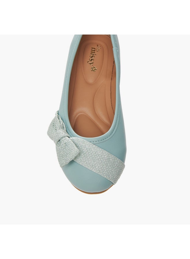 ليتل ميسي حذاء باليرينا بناتي بفيونكة سهلة الارتداء - Image 4