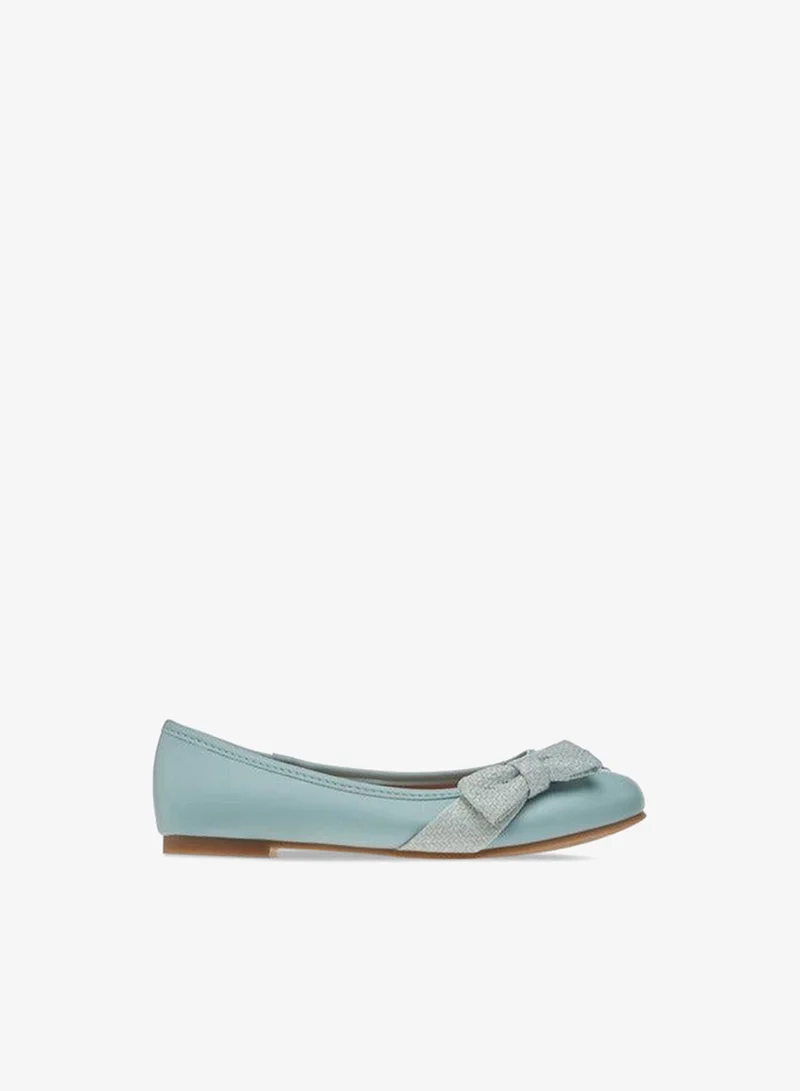 Little Missy Bow Accent Slip-On Ballerina Shoes