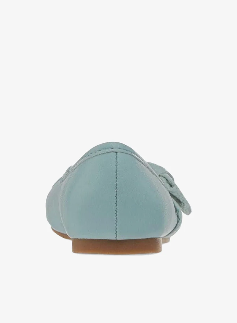 Little Missy BLUE Bow Accent Slip-On Ballerina Shoes for Women | Best Price UAE