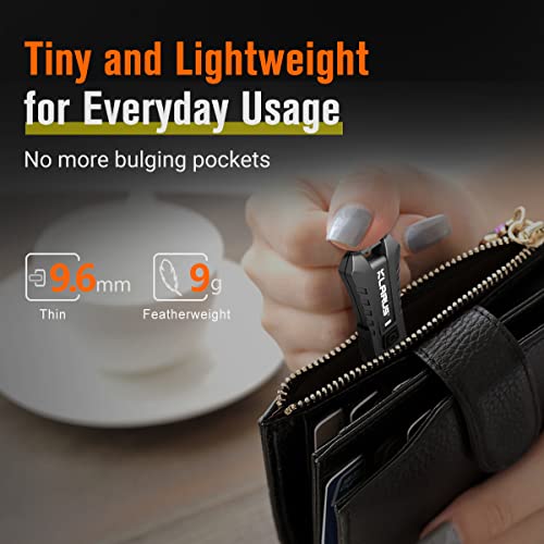 klarus Mi2 Mini LED Keychain Flashlights, Super Lightweight & Small Rechargeable 40 Lumens EDC Flash Light with Built-in Battery and USB Cable(Black) - Image 2