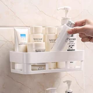 A to Z Enterprise Bathroom Shelf for Wall, Self-Adhesive Bathroom Organiser with Towel Holder, Ideal Bathroom Accessories for Efficient Space Utilisation (1 Shelf White)  - Image 2