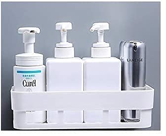 A to Z Enterprise Bathroom Shelf for Wall, Self-Adhesive Bathroom Organiser with Towel Holder, Ideal Bathroom Accessories for Efficient Space Utilisation (1 Shelf White)  - Image 1