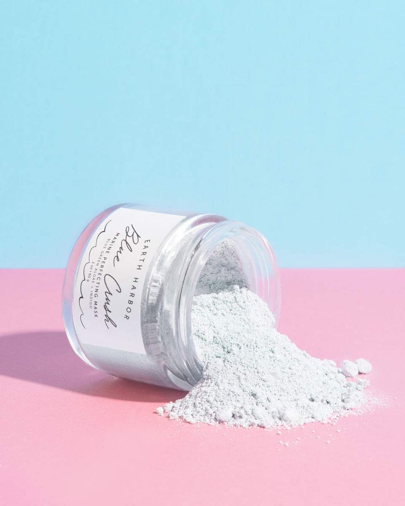Earth Harbor | BLUE CRUSH Marine Perfecting Mask | Natural & Nontoxic | Organic Blue Green Algae, Coconut Cream & Indigo | Exfoliates & Nourishes | 2 oz - Image 3