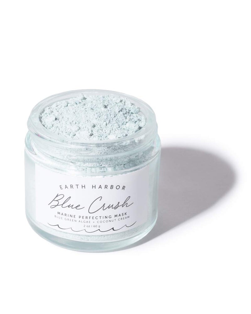 Earth Harbor | BLUE CRUSH Marine Perfecting Mask | Natural & Nontoxic | Organic Blue Green Algae, Coconut Cream & Indigo | Exfoliates & Nourishes | 2 oz - Image 2