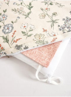 Master Home Textile Master Home Textile Cotton Floral Duvet Cover Set, Fits 120 x 200 cm Single Size Bed, 200TC Cotton, 4-Piece Set with Zipper Closure and Corner Ties  - Image 4