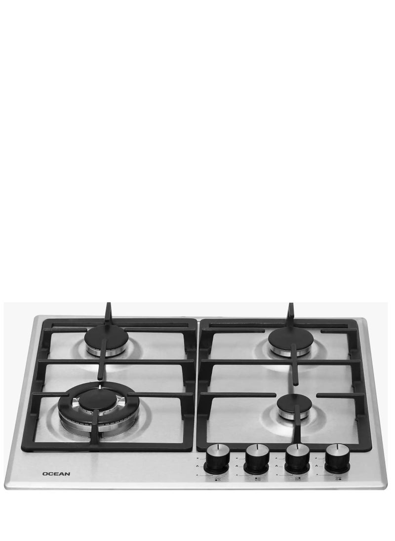 Ocean Ocean Built-in Gas Cooker, 4 Burners, 60 cm, Stainless, OGHF 64 I PRO SV, Silver  - Image 2