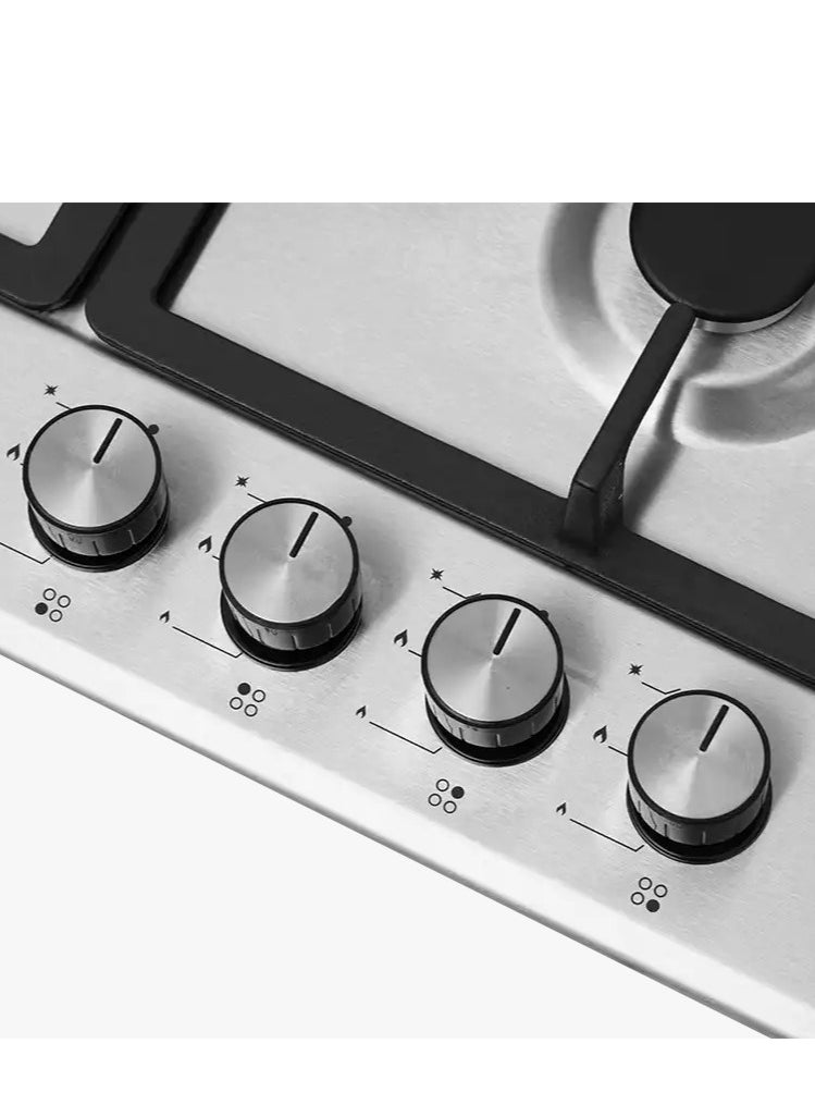 Ocean Ocean Built-in Gas Cooker, 4 Burners, 60 cm, Stainless, OGHF 64 I PRO SV, Silver  - Image 3