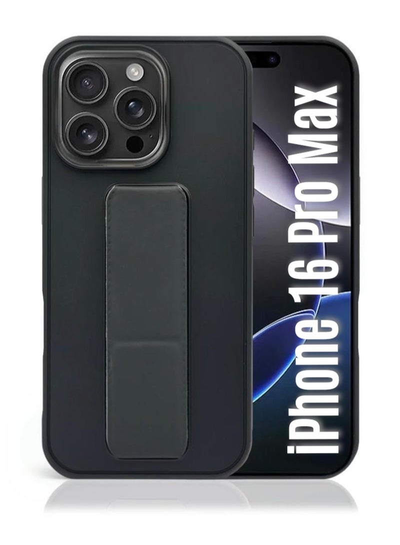 كفر حماية لهاتف ابل ايفون 16 برو ماكس مع مسكة مغناطيسية مدمجة 3 في 1 اسود - Image 1