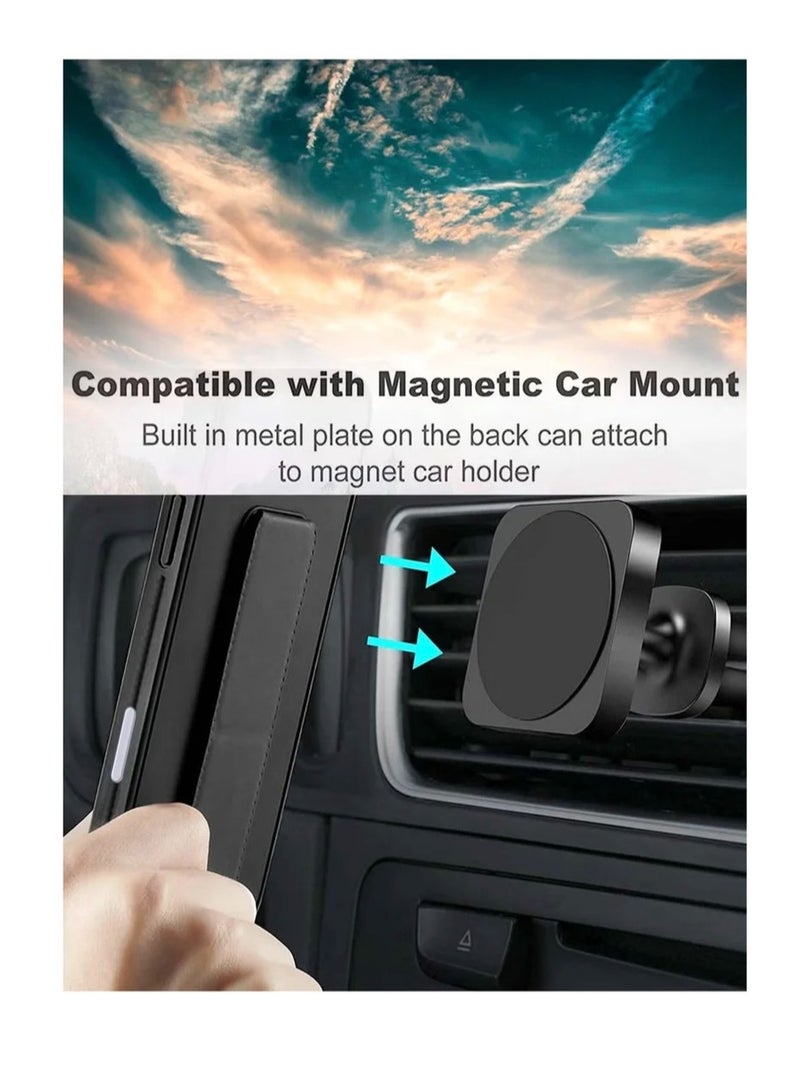 كفر حماية لهاتف ابل ايفون 16 برو ماكس مع مسكة مغناطيسية مدمجة 3 في 1 اسود - Image 2