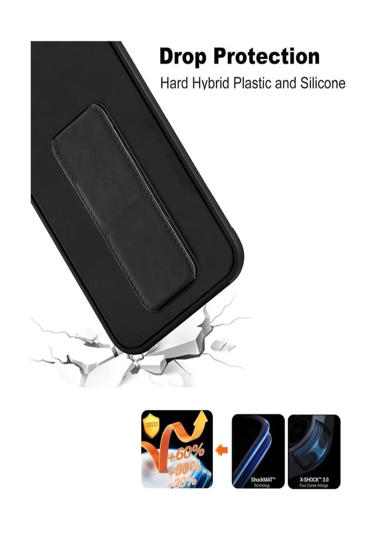 كفر حماية لهاتف ابل ايفون 16 برو ماكس مع مسكة مغناطيسية مدمجة 3 في 1 اسود - Image 5