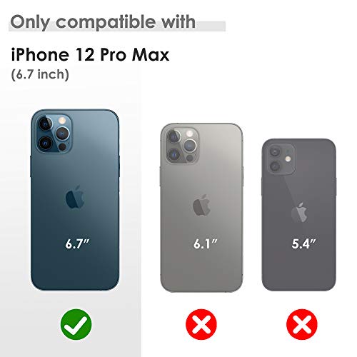 LOHASIC for iPhone 12 Pro Max Case, Slim Business PU Leather Luxury Non-Slip Grip Rugged Bumper Shockproof Full Body Protective Men Women Phone Cases Cover for iPhone 12 Pro Max 6.7" - Vintage Blue - Image 2