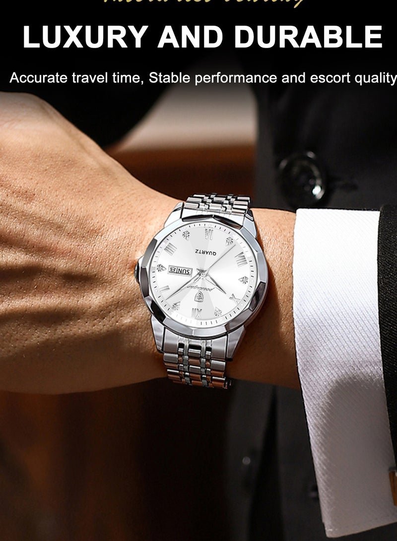 POEDAGAR Watches for Men ,Waterproof Luminous Men's Watch Quartz，Men's Wrist Watches - Image 4