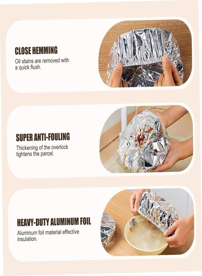 Bitnex Reusable Aluminum Foil Insulation Food Cover,Repeatable Aluminum Foil Cover,Adjustable Fresh-Keeping Food Storage Lids for Kitchen,Airtight Aluminum Covers for Leftovers, Baking & Cooking (10) - Image 4