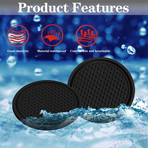 Sodcay 4-Piece Car Cup Holder Inserts, 2.75In PVC Anti-Slip, Honeycomb Waterproof Fixed Tea Coasters, Universal for Vehicle Interior Cup Mats (Black) - Image 4