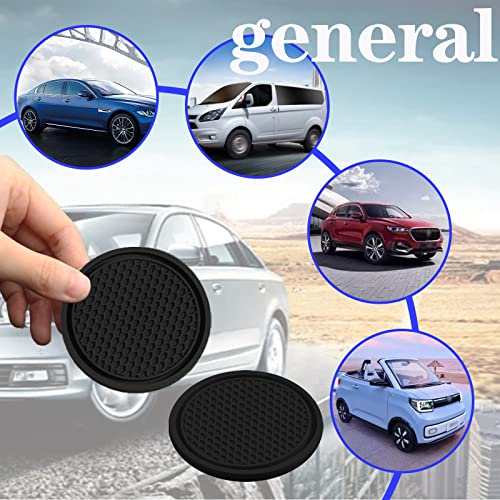Sodcay 4-Piece Car Cup Holder Inserts, 2.75In PVC Anti-Slip, Honeycomb Waterproof Fixed Tea Coasters, Universal for Vehicle Interior Cup Mats (Black) - Image 5